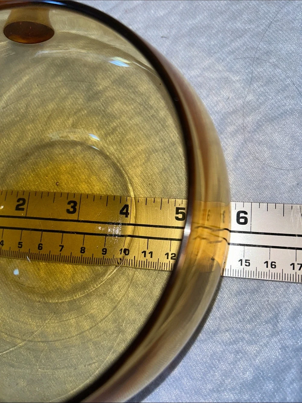 MCM Empoli Art glass Amber Handled Serving Bowl